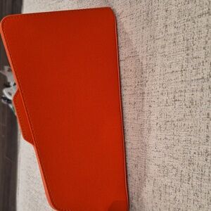 EGO Orange Asymetrical Clutch Purse NEW